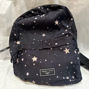 Kendall + Kylie Womens Adjustable Strap Zipper Pocket Stars Backpack